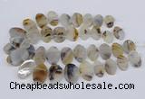 CTD2825 Top drilled 15*25mm - 25*35mm freeform Montana agate beads