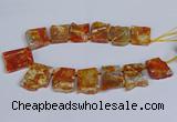 CTD2832 Top drilled 25*30mm - 35*45mm freeform agate beads