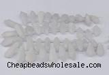 CTD2860 Top drilled 15*20mm - 22*50mm sticks plated quartz beads