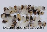 CTD2870 Top drilled 12*25mm - 18*45mm sticks Montana agate beads