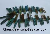 CTD2912 Top drilled 8*35mm - 10*65mm sticks agate beads