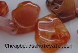 CTD307 Top drilled 15*20mm - 20*25mm freeform red agate beads