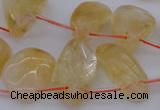 CTD323 Top drilled 15*20mm - 20*30mm freeform citrine beads