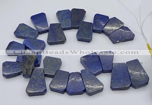 CTD3510 Top drilled 15*25mm - 25*35mm freeform lapis lazuli beads