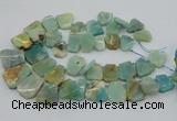 CTD3512 Top drilled 15*20mm - 25*30mm freeform amazonite beads