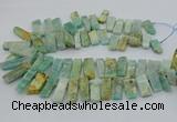 CTD3517 Top drilled 10*20mm - 12*40mm sticks amazonite beads