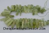 CTD3519 Top drilled 10*20mm - 12*40mm sticks New jade beads