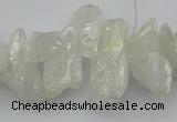 CTD3553 Top drilled 10*20mm - 12*30mm sticks plated quartz beads