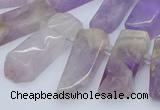 CTD3587 Top drilled 10*20mm - 12*40mm sticks lavender amethyst beads