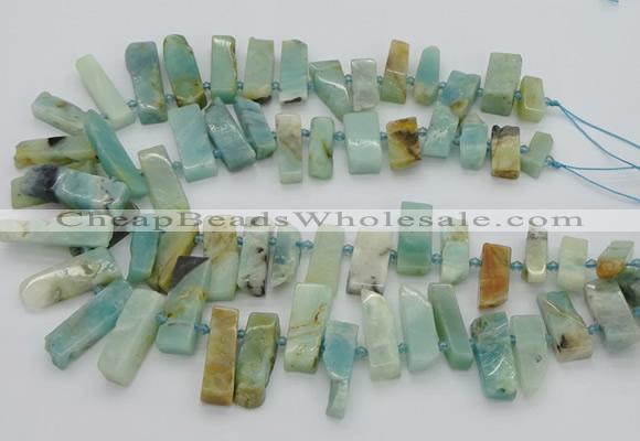 CTD3593 Top drilled 10*20mm - 12*40mm sticks amazonite beads