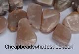 CTD3607 Top drilled 10*14mm - 13*18mm nuggets moonstone beads