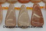 CTD3649 Top drilled 10*20mm - 15*45mm freeform moonstone beads