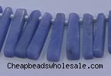 CTD3694 Top drilled 6*15mm - 8*35mm sticks blue angel skin gemstone beads