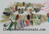 CTD3698 Top drilled 10*20mm - 12*40mm sticks mixed gemstone beads