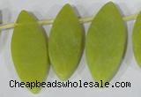 CTD37 Top drilled 10*35mm – 15*45mm marquise Korean jade beads