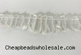 CTD3720 Top drilled 8*20mm - 10*50mm sticks white crystal beads