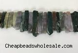 CTD3732 Top drilled 8*20mm - 10*50mm sticks Indian agate beads