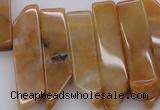 CTD374 Top drilled 10*20mm - 12*50mm wand yellow jade beads