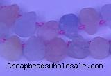 CTD3853 Top drilled 8*10mm - 10*12mm freeform morganite beads