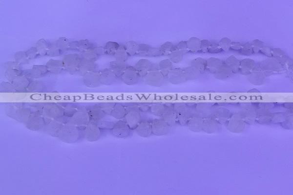 CTD3855 Top drilled 6*8mm - 10*12mm freeform moonstone beads