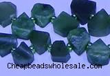 CTD3860 Top drilled 8*8mm - 10*12mm freeform Canadian jade beads