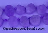 CTD3886 Top drilled 8*10mm - 10*14mm freeform kunzite beads