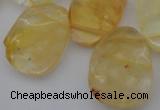 CTD391 Top drilled 20*25mm - 22*30mm freeform citrine beads