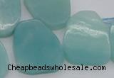 CTD392 Top drilled 20*25mm - 22*28mm freeform amazonite beads