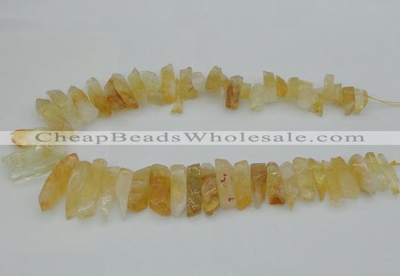 CTD393 Top drilled 6*15mm - 10*35mm wand citrine gemstone beads