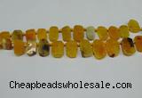 CTD4002 Top drilled 14*22mm - 22*42mm freeform agate gemstone beads