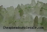 CTD410 Top drilled 4*8mm - 6*15mm nuggets green quartz beads