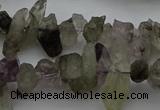 CTD413 Top drilled 4*8mm - 6*15mm nuggets green quartz beads