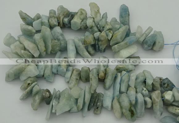 CTD422 Top drilled 10*20mm - 18*35mm nuggets aquamarine beads