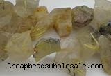 CTD428 Top drilled 8*12mm - 13*18mm nuggets golden rutilated quartz beads