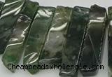 CTD434 Top drilled 10*25mm - 10*45mm sticks moss agate beads