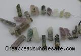 CTD442 Top drilled 10*20mm - 12*50mm sticks druzy amethyst beads