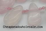 CTD480 Top drilled 10*22mm - 15*45mm freeform rose quartz beads