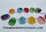 CTD504 Top drilled 25*35mm - 30*40mm freeform agate beads