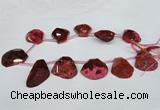 CTD506 Top drilled 25*30mm - 35*40mm freeform agate beads