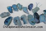 CTD518 Top drilled 20*35mm - 35*48mm freeform agate beads