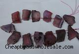 CTD521 Top drilled 20*30mm - 30*45mm freeform agate beads