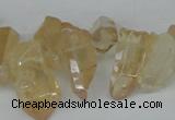 CTD540 Top drilled 8*15mm - 10*25mm nuggets plated quartz beads