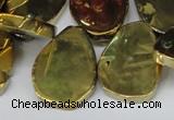 CTD572 Top drilled 20*30mm - 30*45mm freeform plated agate beads