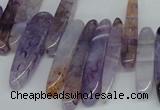 CTD583 Top drilled 6*20mm - 6*45mm wand agate gemstone beads