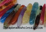 CTD590 Top drilled 6*20mm - 6*45mm wand agate gemstone beads