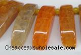 CTD597 Top drilled 10*30mm - 12*45mm wand agate gemstone beads