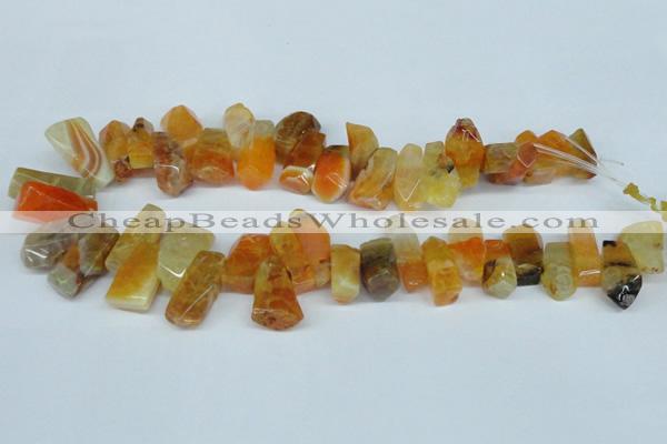 CTD603 Top drilled 10*18mm - 12*28mm nuggets agate gemstone beads