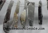 CTD676 Top drilled 10*25mm - 12*45mm wand agate gemstone beads