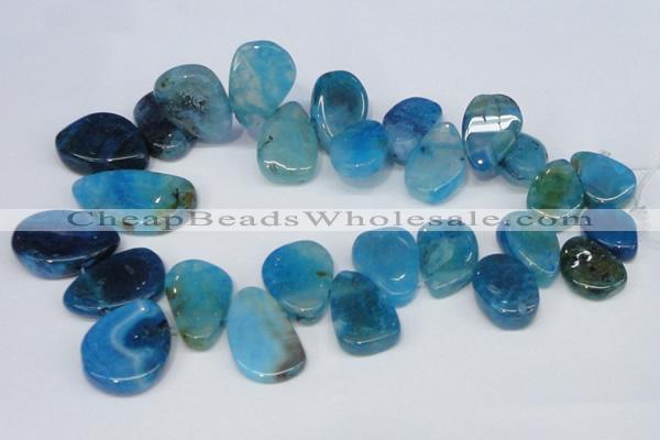 CTD689 Top drilled 18*25mm - 28*40mm freeform agate gemstone beads