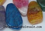 CTD690 Top drilled 18*25mm - 28*40mm freeform agate gemstone beads